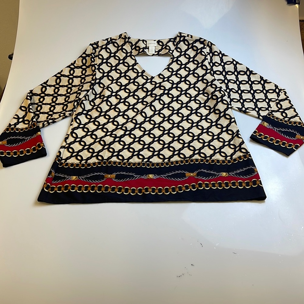 Chico’s Long Sleeve Silk Blouse